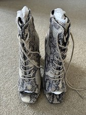Snake Print Peep Toe Lace