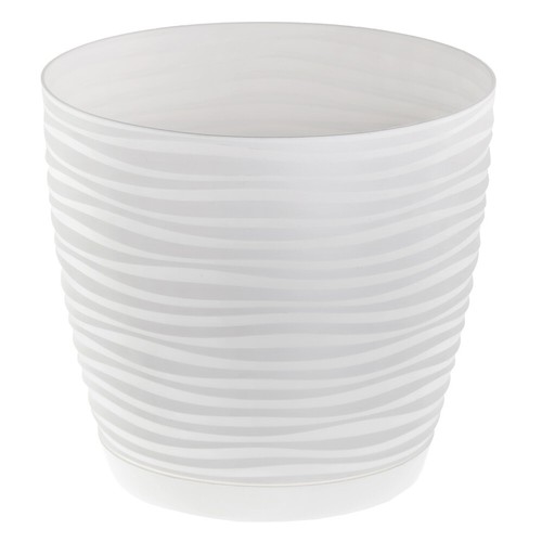 Round sahara plastic plant pot - sahara,