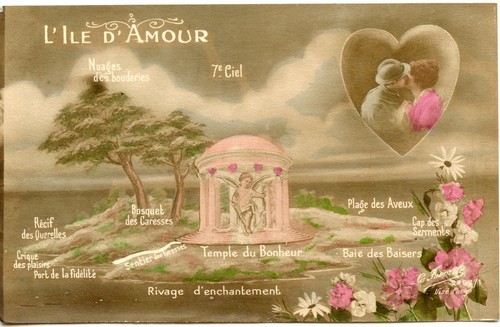 Patriotic postcard l ile - patriotic, l'ile