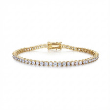 3ct tennis bracelet - bracelet, yellow