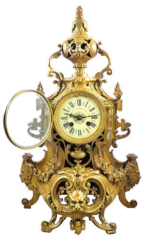 Antique cartel clock - antique,