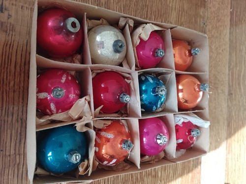 Vintage glass christmas tree - glass,