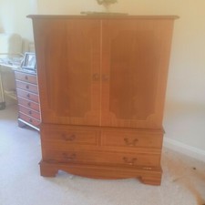 Vintage antique oak TV chest