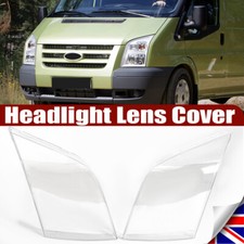 2X CLEAR HEADLIGHT LENS LAMPSHADE COVER SHELL FOR 06-14 FORD TRANSIT MK7 VM V348
