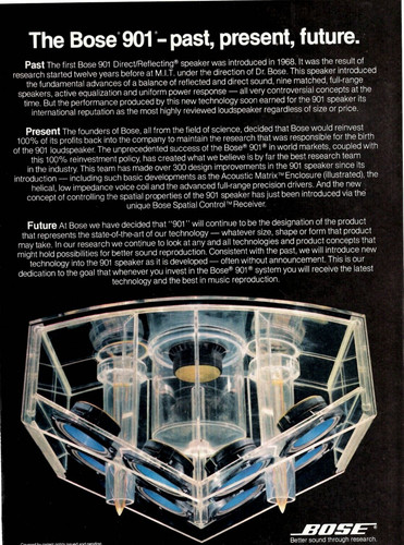 1980 print bose 901 - ad,