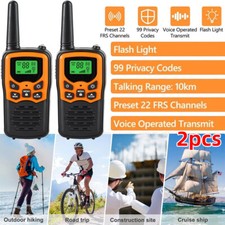2Pcs Walkie Talkies Electronic Long Range Walky Talky 8km UHF Backlit LCD UK