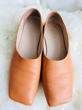COS flat shoes orange size 37