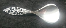 pierced silver caddy spoon