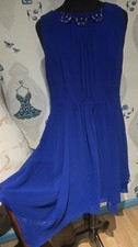 beautiful royal blue beaded neckline layered dress, Studio 8, Phase Eight 14