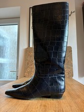 H&M Black Crocodile Knee High