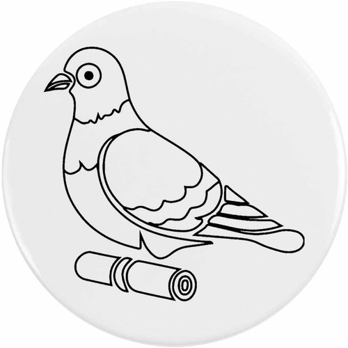 Carrier pigeon button pin - pigeon',