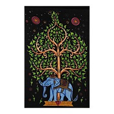 Blue Elephant Tapestry Wall