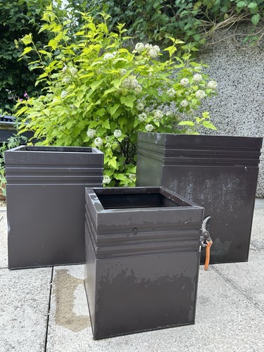 Set metal planters good - of,