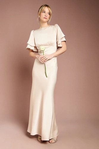 Coast champagne line dress - champagne, a-line