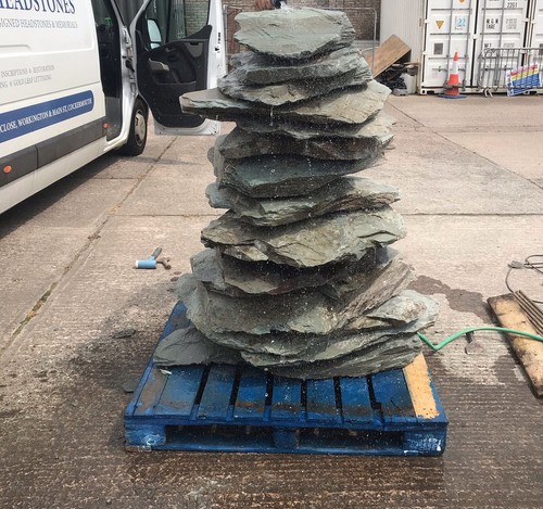 Coniston blue slate stack - coniston,