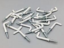 50 x SQUARE L CUP HOOKS 25mm