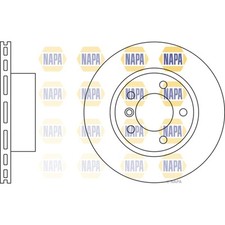 2x Brake Discs Vented For BMW 1 Series E81 118i NAPA Front 34116764641