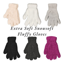 Ladies Fluffy Gloves Women Soft Winter Snowsoft Gloves Warm Hand Plush Cosy