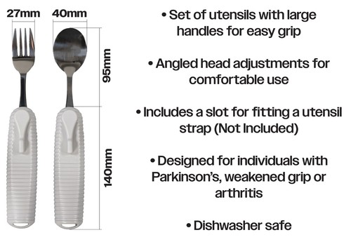 Large handled fork and spoon - large,