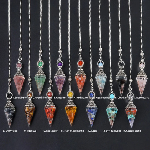 Natural crystal pendulum - natural,