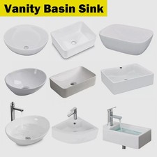 Vanity Unit Basin Sink Toilet WC Bathroom Furniture Hand Wash Sink White