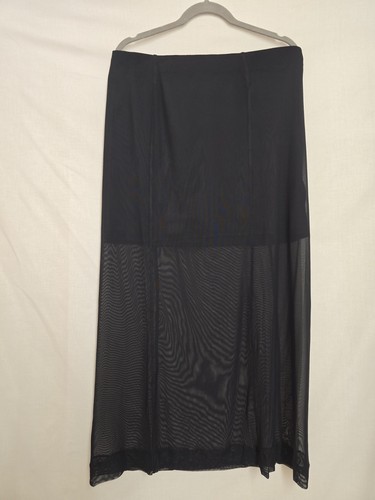 Black sheer mesh - mesh, maxi