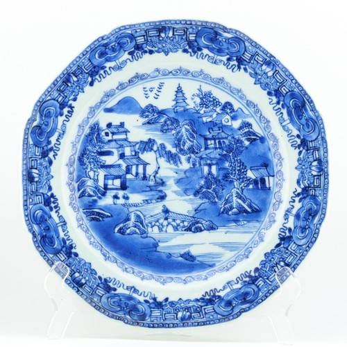 Chinese porcelain plate blue - plate,