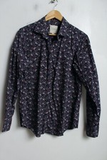 Six Lincoln Mens Floral Jazzy Shirt - Navy - Size S Small (h22)