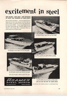 1961 PAPER AD Roamer Steel Motor Yacht 35' Riviera Regal Motorboat Craig Boat