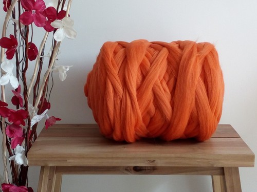 Orange merino wool tops - orange*,