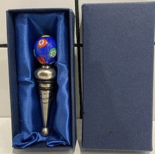 Murano~Glass Bottle Stopper~Millifiore~In Original Box~With Label~Unused 
