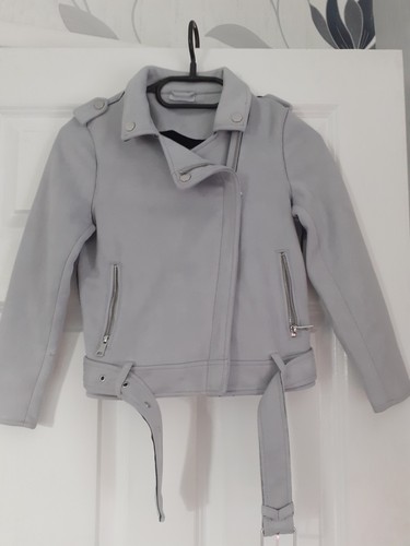 Girls aged grey faux - grey,