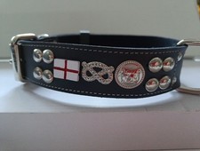 REAL LEATHER DOG COLLAR-STAFFORDSHIRE/STAFFY-BULLTERRIER/REAL LEATHER