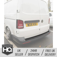 VW Transporter T5-T6.1 – Rear Bumper Protector – Barn Doors – Gloss Black