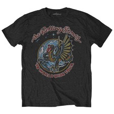 The Rolling Stones T Shirt Dragon Worldwide Tour 78 Logo new Official Mens Black
