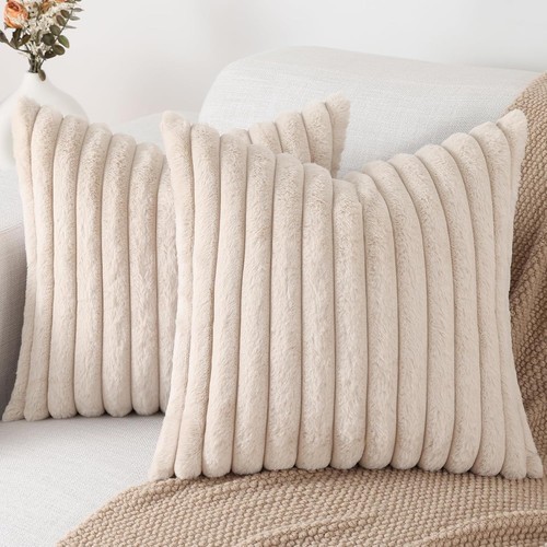 Soft fur fleece pillow cover - soft,