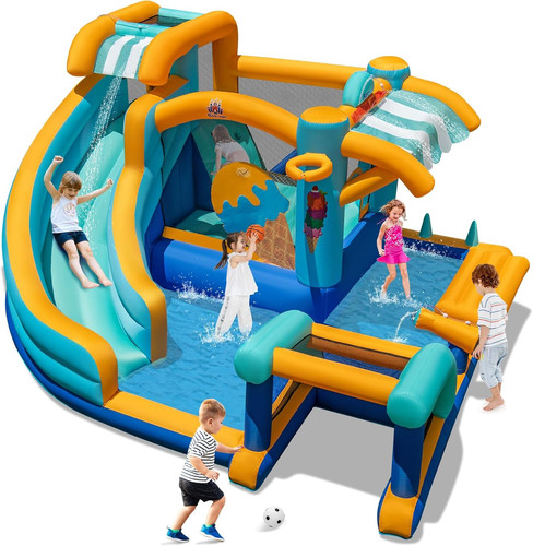 Inflatable water park kids - water, park,