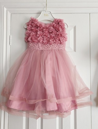 Girls pink flouncy party - girls,