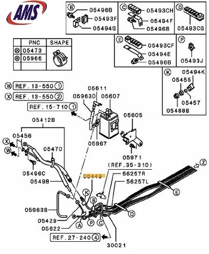 Mr571322 fuel line pipe - mr571322,