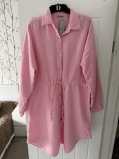 Pink cotton cheesecloth summer