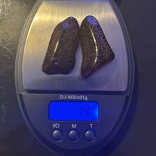 2 Antique Baltic Genuine Amber Rough Stone Natur Bernstein, 7.40 g