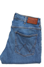 Wrangler Arizona men's straight leg jeans W32 L30 mid blue stretch LEVH465