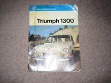 Triumph 1300 (65-69)  Pearson servicing book