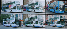 6 x FIRST WEST of ENGLAND BRISTOL VOLVO B9TL WRIGHT ECLIPSE GEMINI  6X4 PRINTS