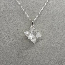 Merkaba Sterling Silver 925 Pendant Clear Quartz Master Healer