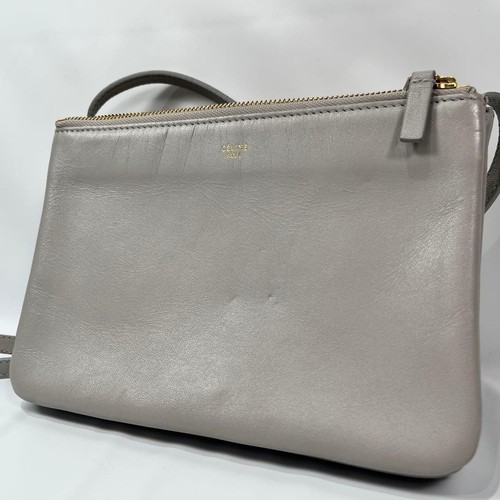 Celine trio grau leather - trio,