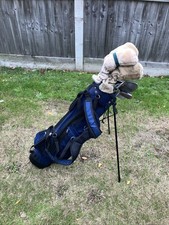 Ladies Golf Clubs Driver 3-5 Woods Irons Sw Pw Putter Bullet Stand Bag