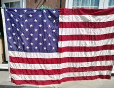 Vintage USA Flag Embroidered Brass Grommets