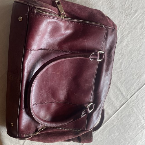 Very large maroon red leather - maroon,