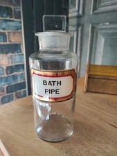 LARGE ANTIQUE 'BATH PIPE' APOTHECARY JAR/BOTTLE